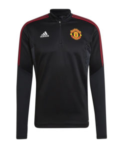 adidas-manchester-united-halfzip-sweatshirt-schwarz